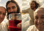 Voando e tomando vinho: IA coloca papa e Jesus em cenas emocionantes
